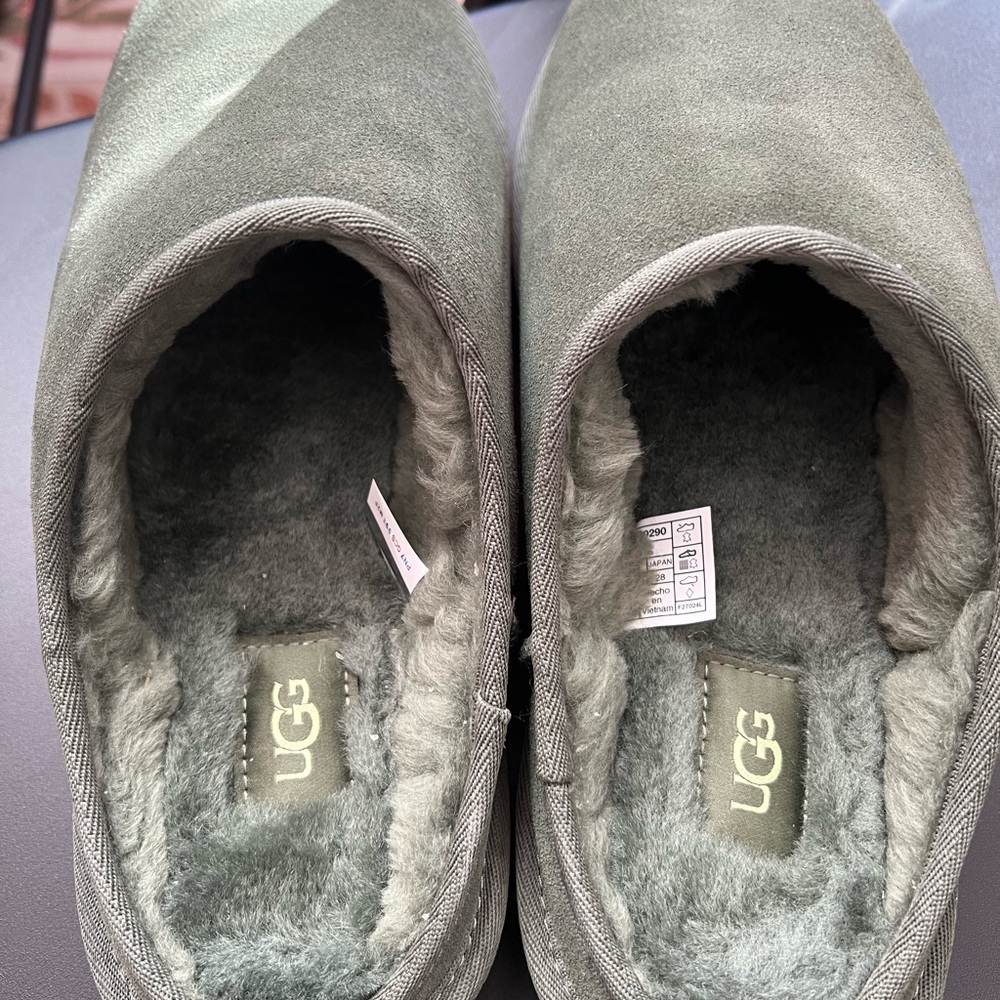 UGG Green Suede Slippers mens size 10 - Picture 3 of 6